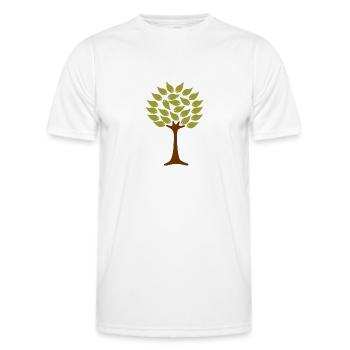 Arbre de Vie - T-shirt sport Homme - blanc - Devant - AI Model Male 178 dark (178cm)
