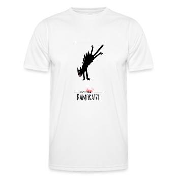 Kamekatze - Männer Funktions-T-Shirt - Weiß - Vorne - AI Model Male 178 dark (178cm)
