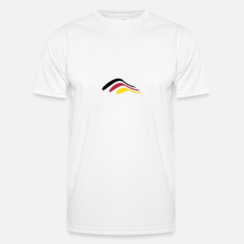 stripe brush_vec_3 de - Männer Funktions-T-Shirt - Weiß