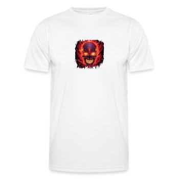 funny skull anatomy cute skeletal present - Männer Funktions-T-Shirt - Weiß - Vorne - AI Model Male 178 dark (178cm)