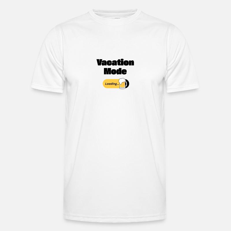 Vacation Mode On – Bier mit Ladebalken (dunkel) Männer Funktions-T-Shirt