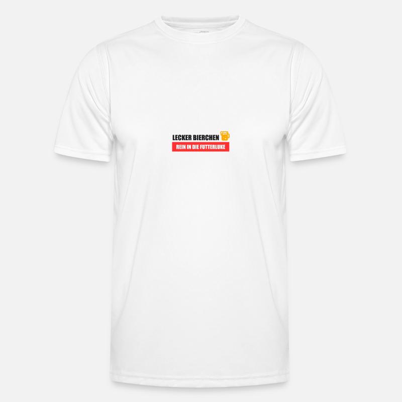 Lecker Bierchen Futterluke - Männer Funktions-T-Shirt - Weiß