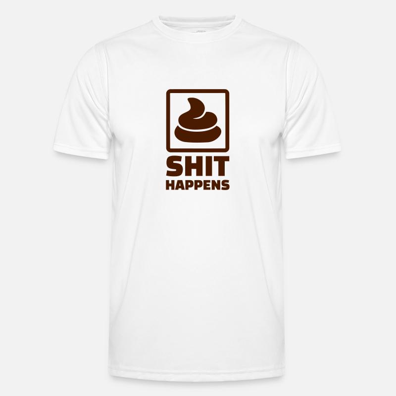 Shit happens Männer Funktions-T-Shirt