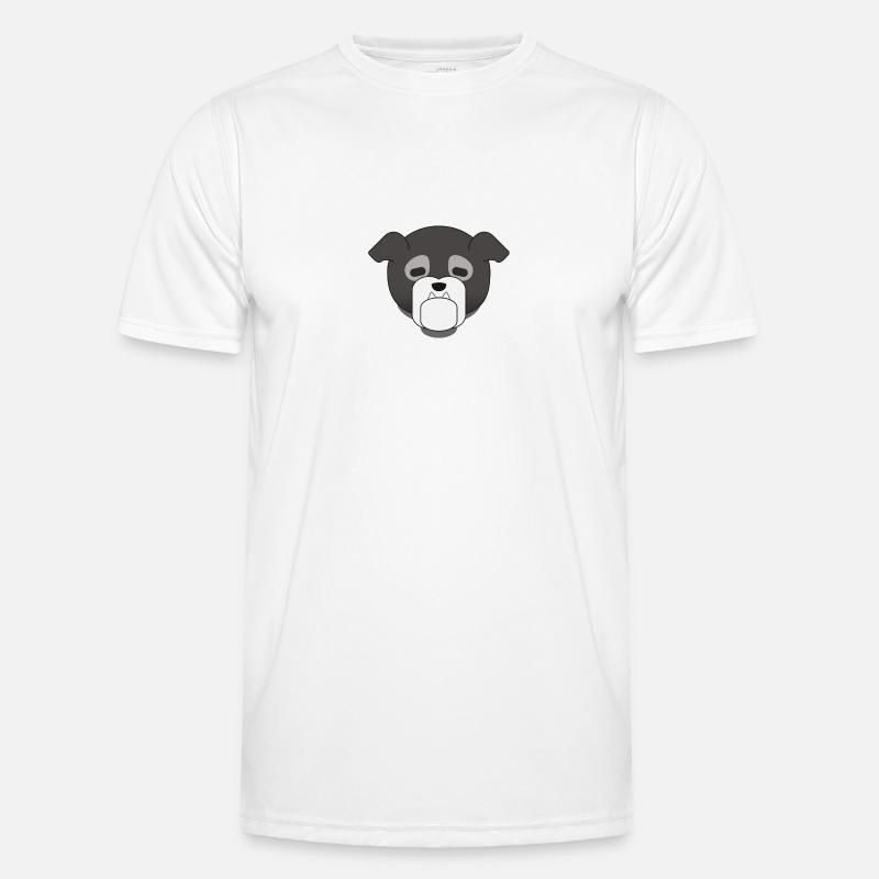Perro dibujado - Camiseta funcional para hombres - blanco
