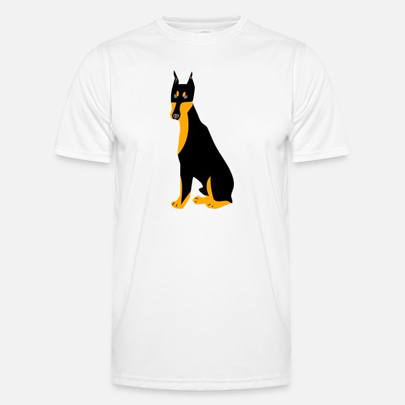 Dobermann Hund Männer Funktions-T-Shirt