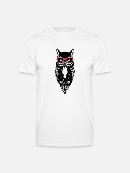 owl owl_glasses_2 - Men's Functional T-Shirt - white