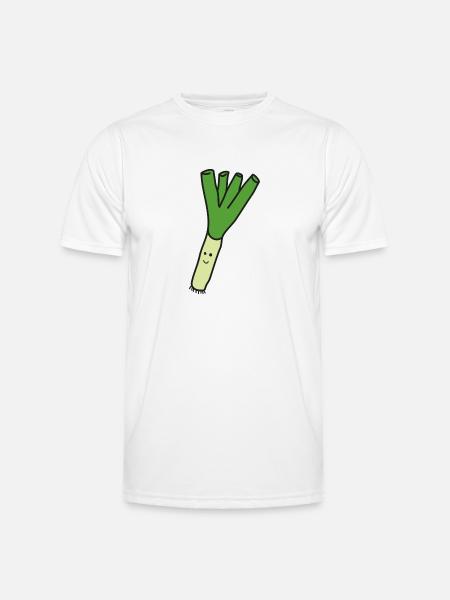 Lauch - Männer Funktions-T-Shirt - Weiß