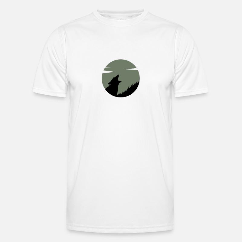 Das Wolfsrudel waldgrün Männer Funktions-T-Shirt