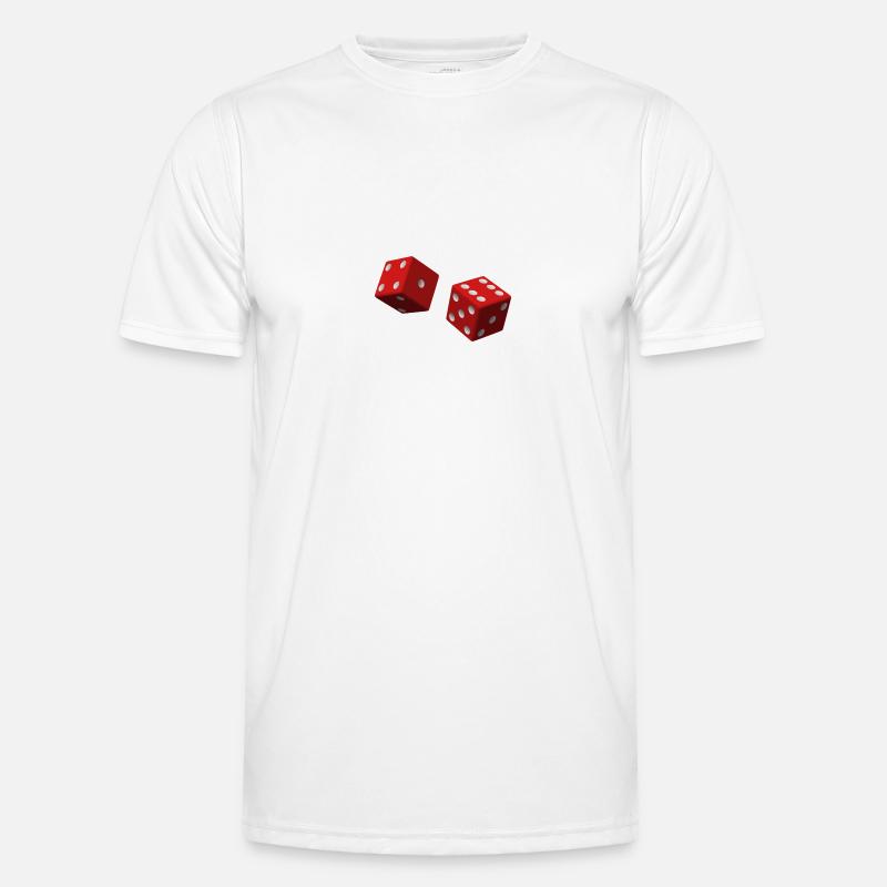 Red dice - Men's Functional T-Shirt - white