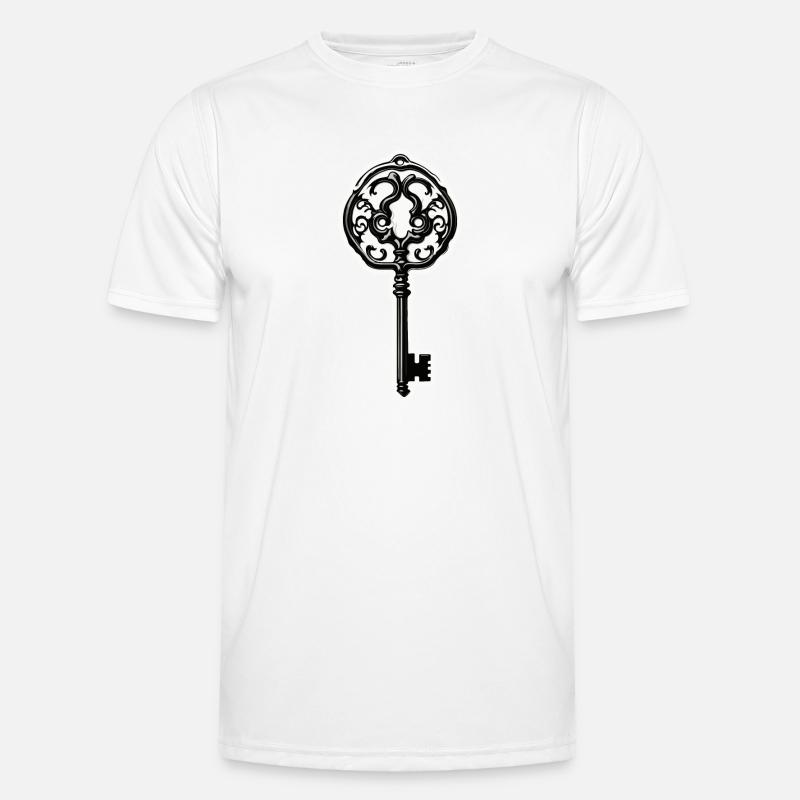 Key / Lock / Locked / Security - Men's Functional T-Shirt - white