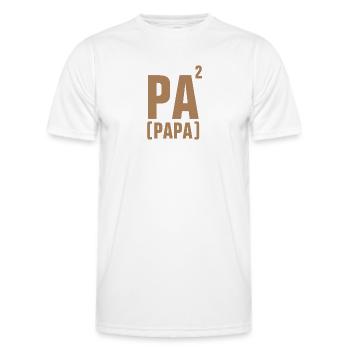 DAD - FATHER - FATHER'S DAY - BIRTHDAY VALENTINE'S DAY - Men's Functional T-Shirt - white - Front - AI Model Male 178 dark (178cm)