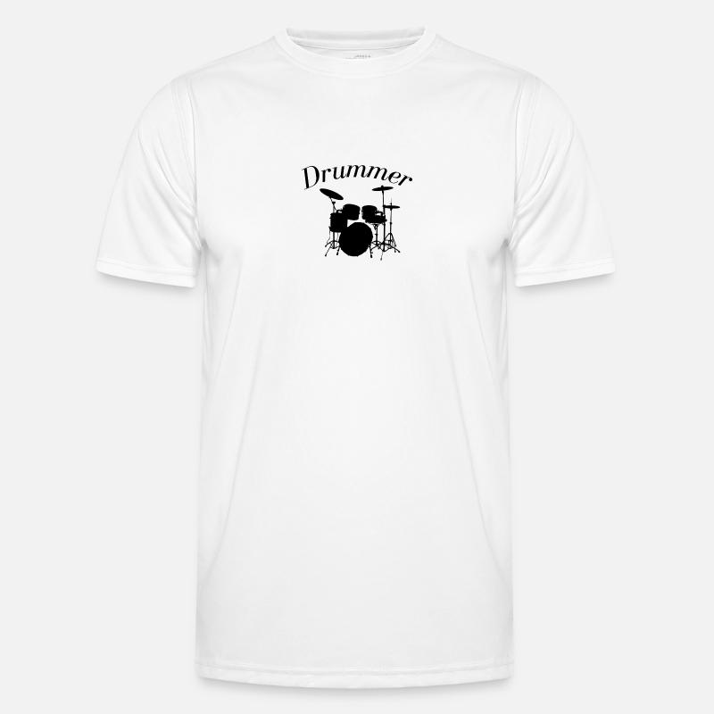 Batterie batteur Drummer Drumsticks T-shirt sport Homme