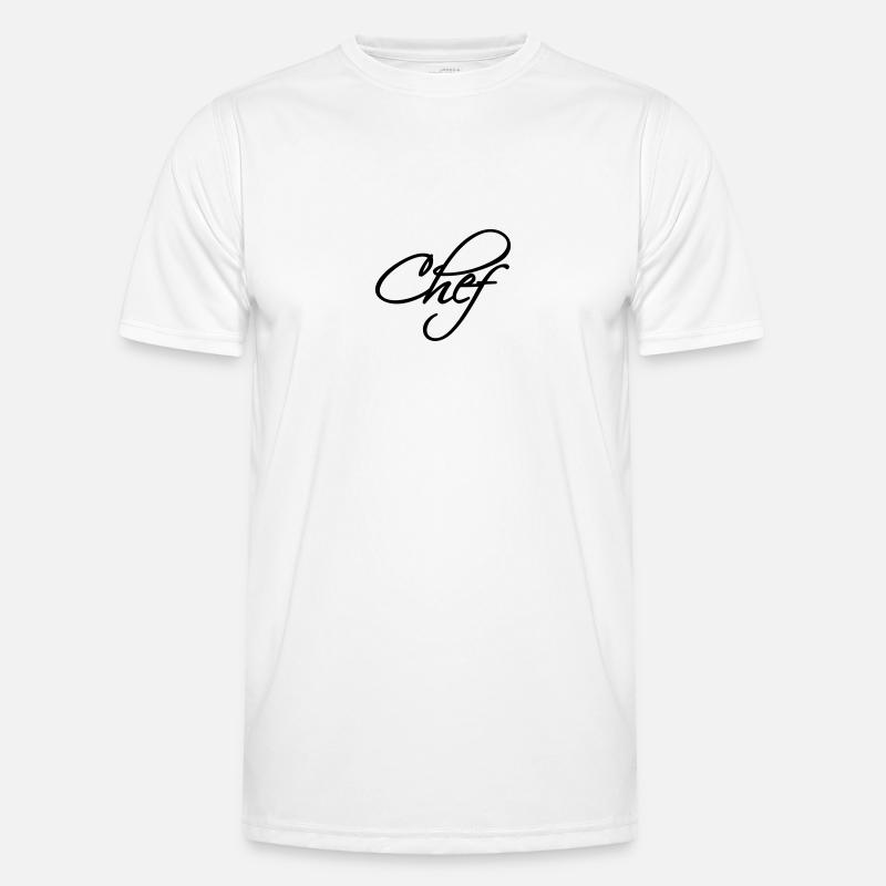 Text Chef Logo - Men's Functional T-Shirt - white