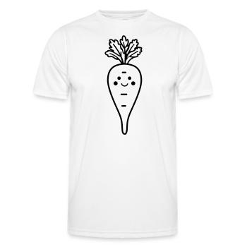 Carotte - T-shirt sport Homme - blanc - Devant - AI Model Male 178 dark (178cm)