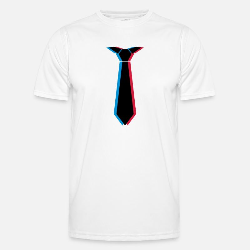 3d_krawatte_3c Männer Funktions-T-Shirt
