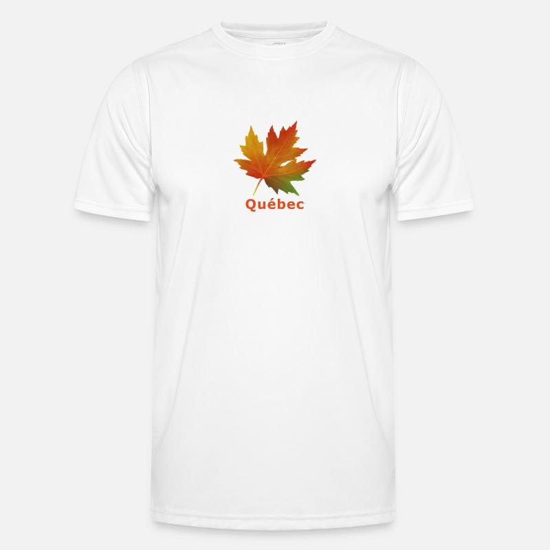 Québec feuille érable automne T-shirt sport Homme