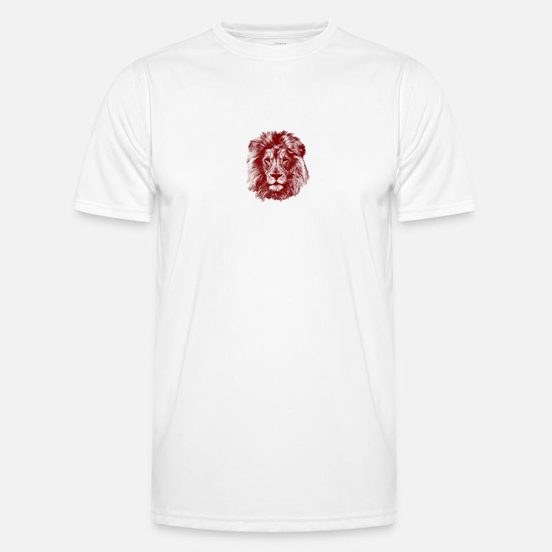 Löwe Rot Männer Funktions-T-Shirt