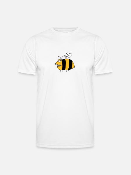 Fun thick bee - Men's Functional T-Shirt - white