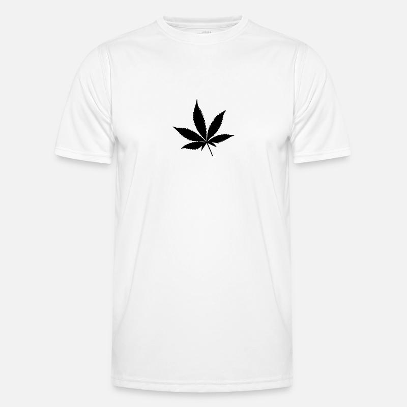 Hanfblatt 2 - Men's Functional T-Shirt - white