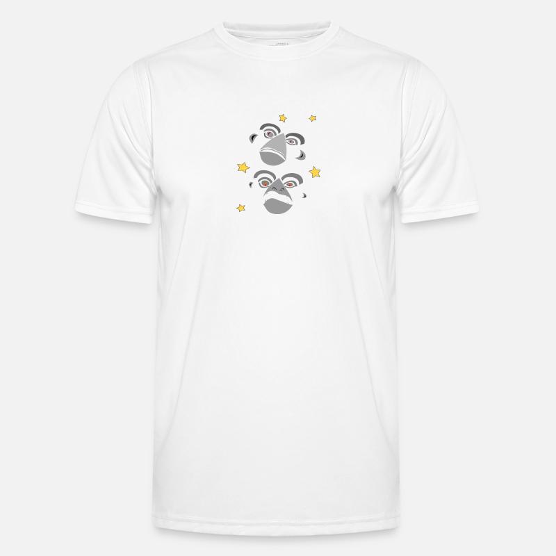 Two monkey faces screaming Men's Functional T-Shirt