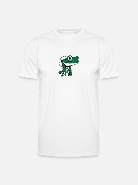 Frog hole funny - Men's Functional T-Shirt - white