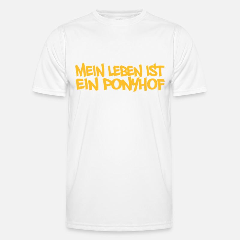 Ponyhof - Männer Funktions-T-Shirt - Weiß