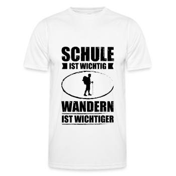 Schule ist Wanders Wanders ist wäuer - - Männer Funktions-T-Shirt - Weiß - Vorne - AI Model Male 178 dark (178cm)