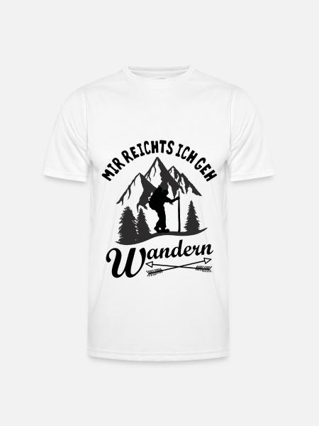 MIR Richten Ich Geh Wanders - - Männer Funktions-T-Shirt - Weiß