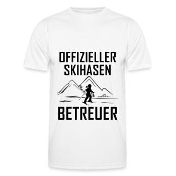 Skihasen Betreuer - - Männer Funktions-T-Shirt - Weiß - Vorne - AI Model Male 178 dark (178cm)