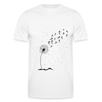 Ski Pusteblume - - Männer Funktions-T-Shirt - Weiß - Vorne - AI Model Male 178 dark (178cm)