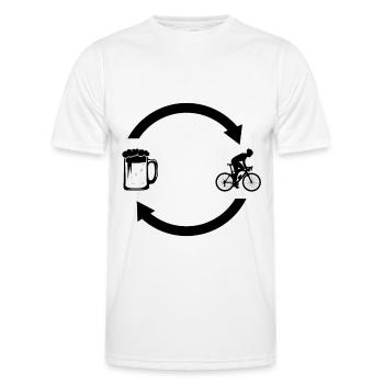 Beer Load Arrows and Cycling 1 - - Men's Functional T-Shirt - white - Front - AI Model Male 178 dark (178cm)