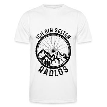 Ich bin Selten Radlos - - Männer Funktions-T-Shirt - Weiß - Vorne - AI Model Male 178 dark (178cm)