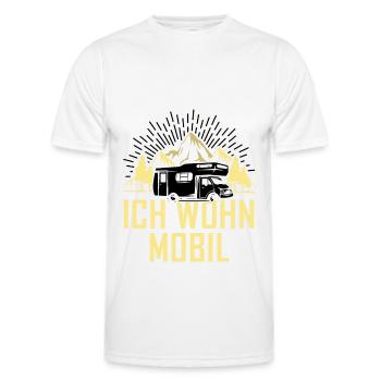 Ich wohn mobil - - Männer Funktions-T-Shirt - Weiß - Vorne - AI Model Male 178 dark (178cm)