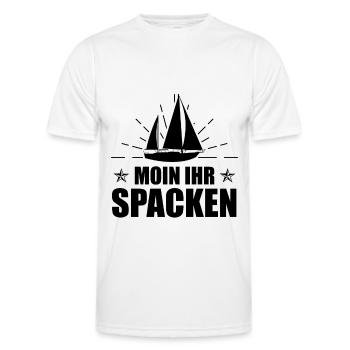 Moin IHR SPACKEN - - Männer Funktions-T-Shirt - Weiß - Vorne - AI Model Male 178 dark (178cm)