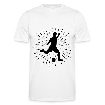 Fireworks and Football 1 - - Men's Functional T-Shirt - white - Front - AI Model Male 178 dark (178cm)