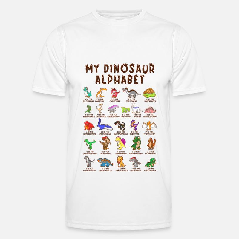 Dinosaurier Alphabet Lernen Abezear Geschenk Männer Funktions-T-Shirt