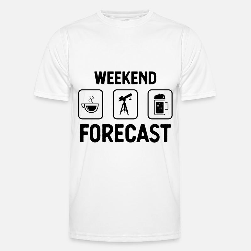 Wochenendprognose - (2) - Männer Funktions-T-Shirt - Weiß
