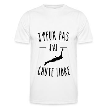 je peux pas j'ai chute libre humour - T-shirt sport Homme - blanc - Devant - AI Model Male 178 dark (178cm)