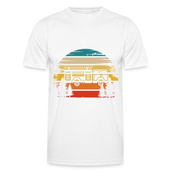Retro Sonne und Feuer Brigader - (2) - Männer Funktions-T-Shirt - Weiß - Vorne - AI Model Male 178 dark (178cm)