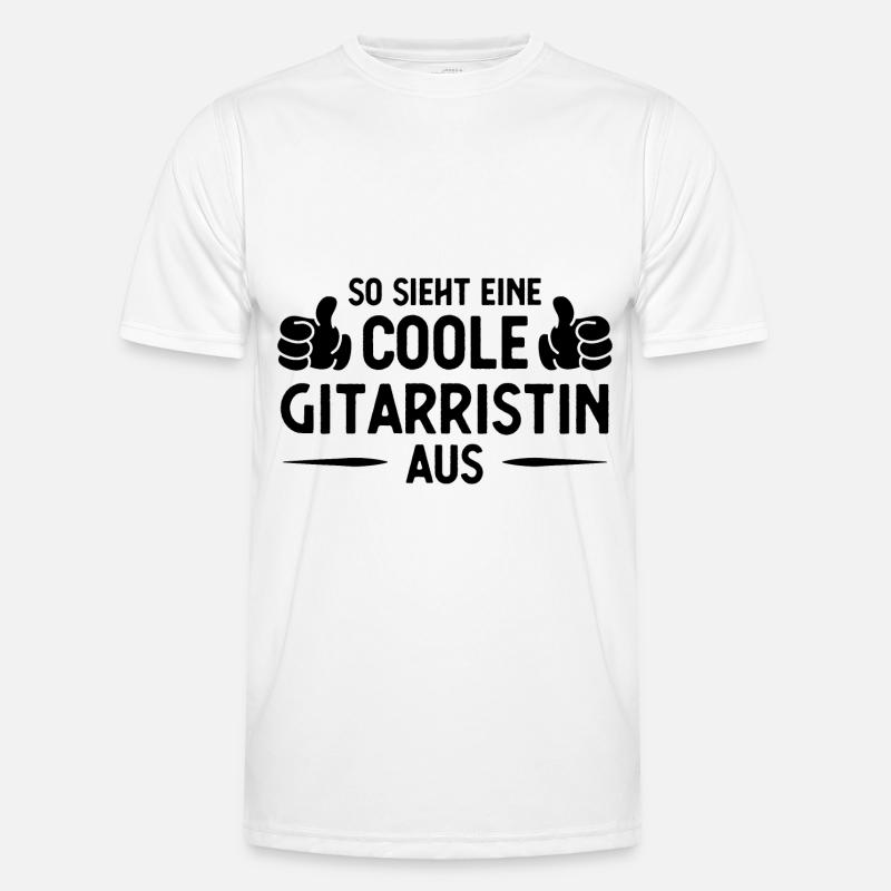 Also Sieht ein Coole Gitarristin AUS - Männer Funktions-T-Shirt