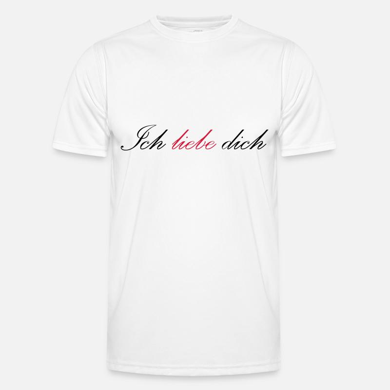 Ich liebe dich Männer Funktions-T-Shirt