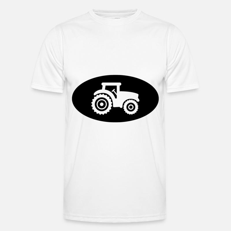 Semicircle and tractor - - Men's Functional T-Shirt - white