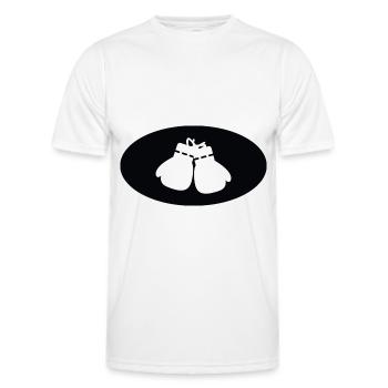 Semicircle Boxing Gloves - Bo - Men's Functional T-Shirt - white - Front - AI Model Male 178 dark (178cm)
