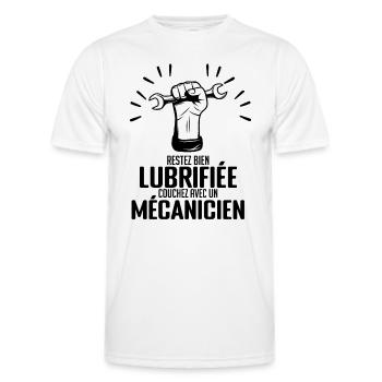 Mécanique Machines Réparation Véhicule Restez bien - T-shirt sport Homme - blanc - Devant - AI Model Male 178 dark (178cm)