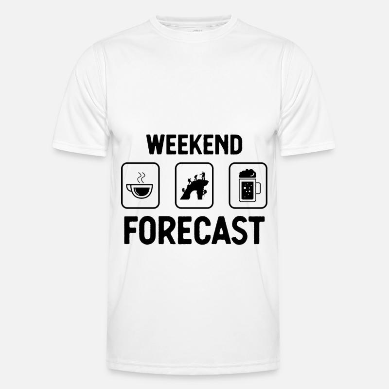 Wochenendprognose - (2) - Männer Funktions-T-Shirt - Weiß