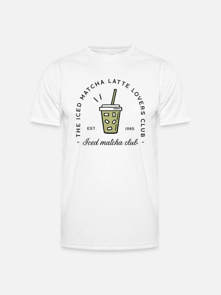 Iced matcha latte lovers - Men's Functional T-Shirt - white