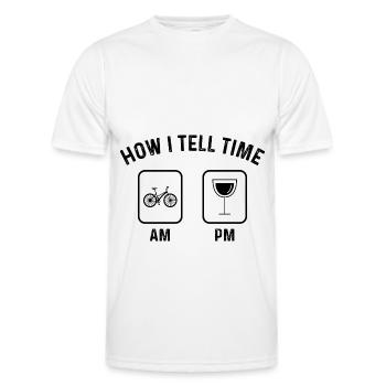 How to say time at PM - - Men's Functional T-Shirt - white - Front - AI Model Male 178 dark (178cm)