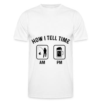 How to say time at PM - (2) - Men's Functional T-Shirt - white - Front - AI Model Male 178 dark (178cm)