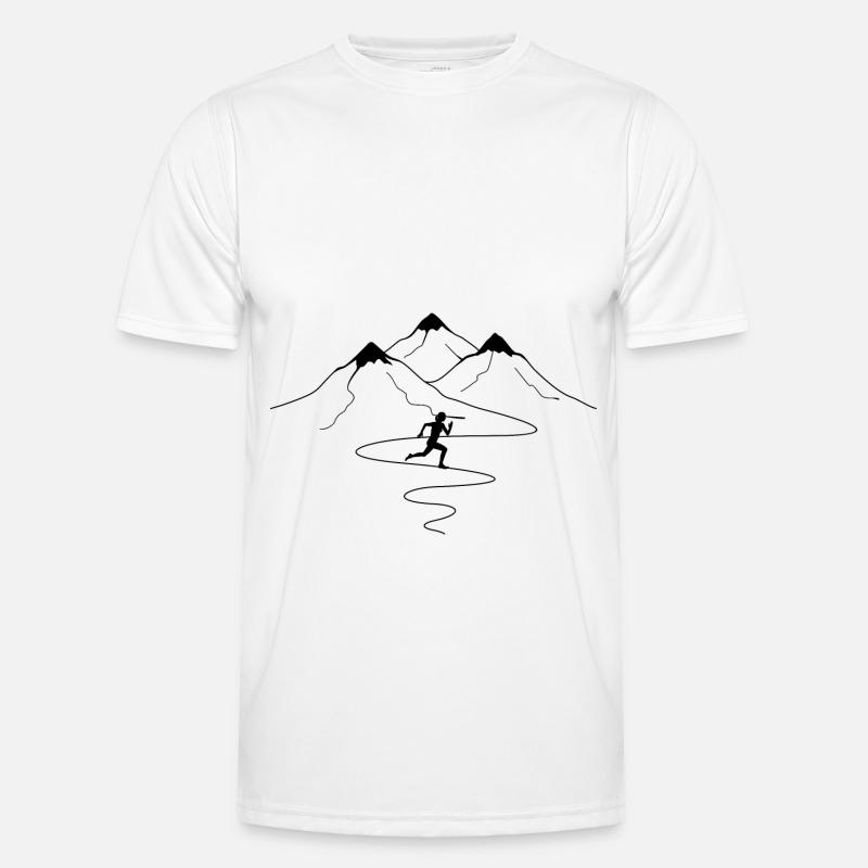 Mountain path curves and runs - Men's Functional T-Shirt