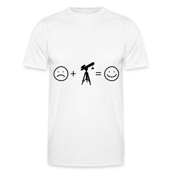 Smile Face and Astronomy - - Men's Functional T-Shirt - white - Front - AI Model Male 178 dark (178cm)